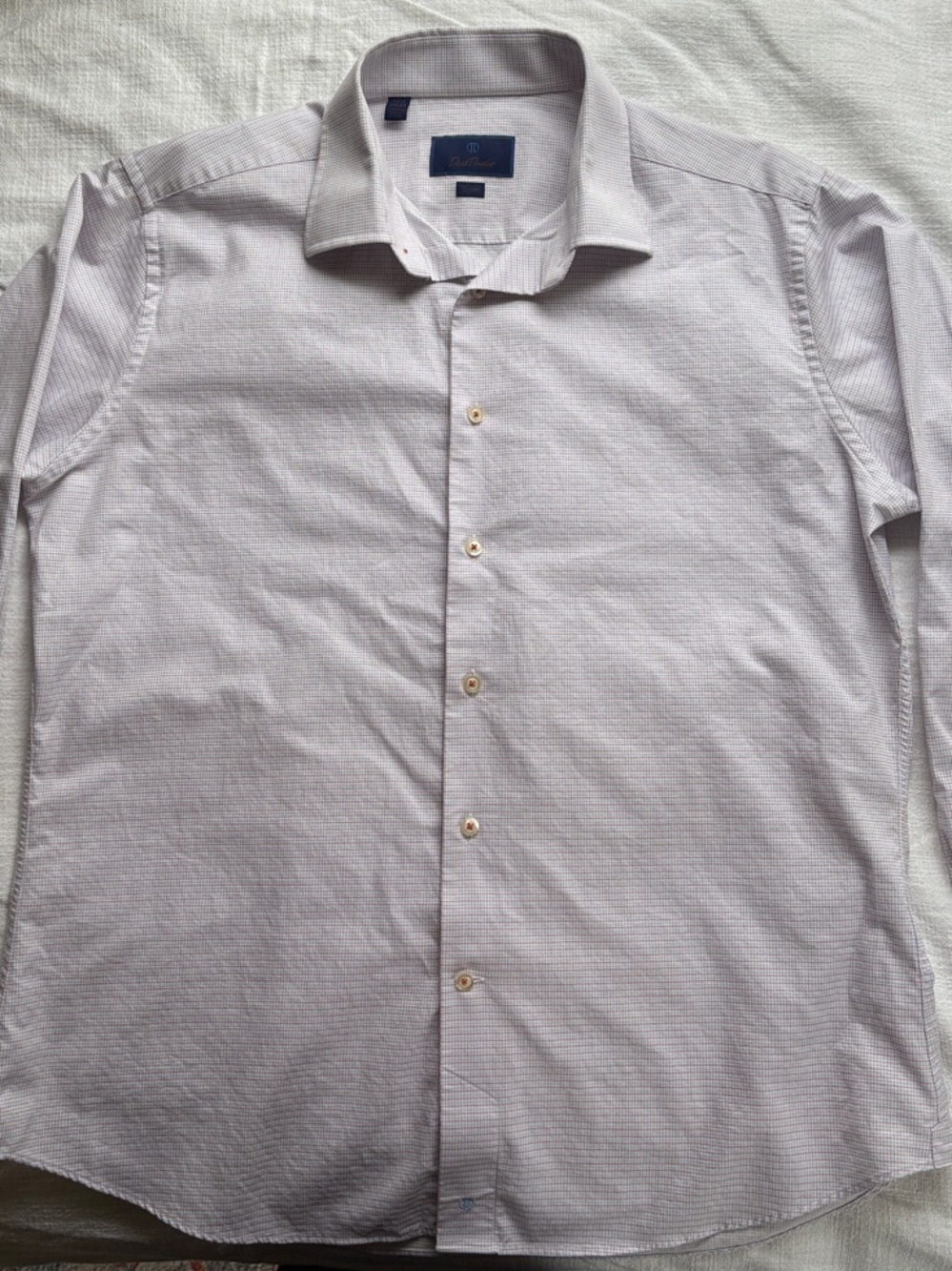 David Donahue Men's Light Lavender Dress Shirt